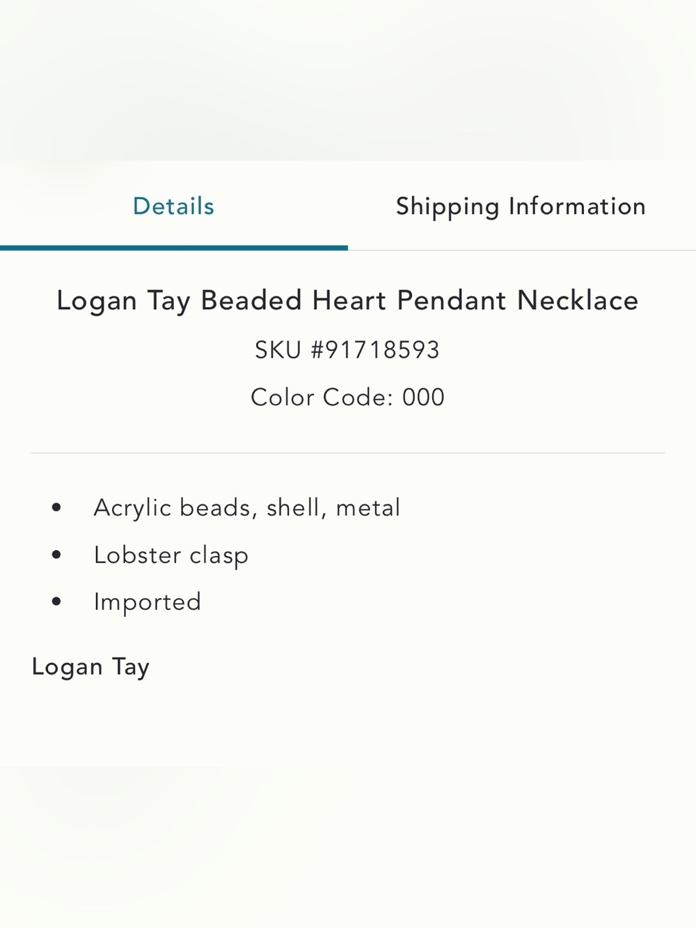Logan Tay Beaded Heart Pendant Necklace - Picture 5 of 6